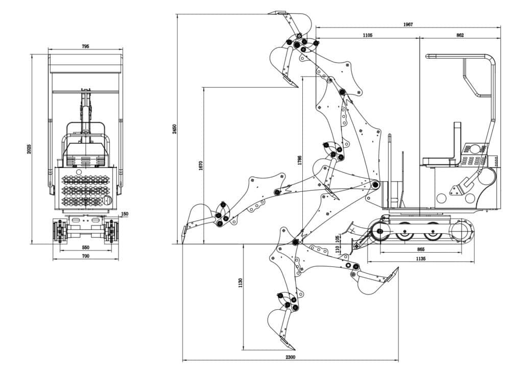 Micro Excavator HT08 - Image 4